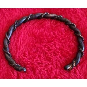 Twisted w/ Braided Overlay Cuff Copper Bracelet